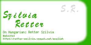 szilvia retter business card